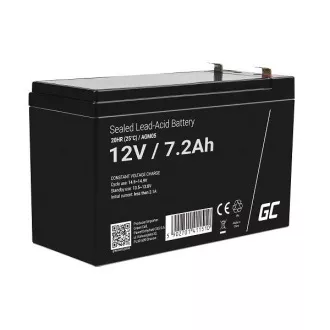 Green Cell AGM VRLA 12V 7.2Ah maintenance-free battery for the alarm system, cash register, toys Green Cell AGM VRLA 12V 7.2Ah maintenance-free battery for the alarm system, cash register, toys