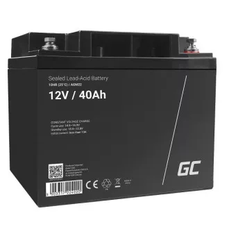 Green Cell AGM VRLA 12V 40Ah maintenance-free battery for mower, scooter, boat, wheelchair