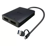 I-Tec USB-A/USB-C Dual 4K DP Video Adapter