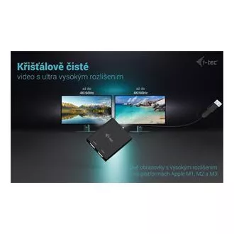I-Tec USB-A/USB-C Dual 4K HDMI Video Adapter
