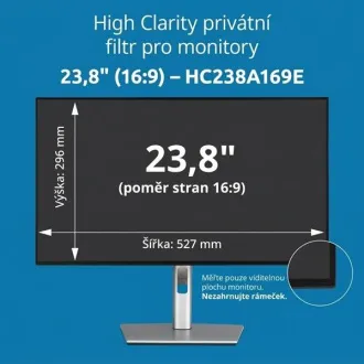 Kensington High Clarity privátní filtr pro monitor 23.8'' 16:9 Kensington High Clarity privátní filtr pro monitor 23.8'' 16:9