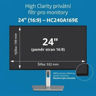 Kensington High Clarity privátní filtr pro monitor 24'' 16:9 Kensington High Clarity privátní filtr pro monitor 24'' 16:9