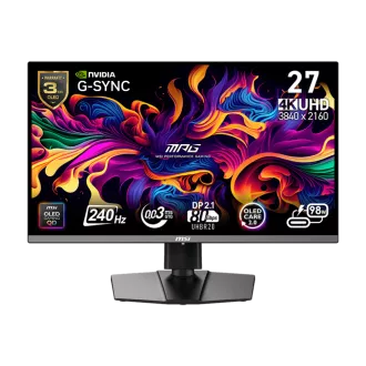 MSI MPG 272URX QD-OLED,26,5" QD-OLED/4K 3840x2160/ 240Hz/0,03ms/2x HDMI/DP/USB-A,B,C/Výškově nastavitelný/Pivot/černá MSI MPG 272URX QD-OLED,26,5" QD-OLED/4K 3840x2160/ 240Hz/0,03ms/2x HDMI/DP/USB-A,B,C/Výškově nastavitelný/Pivot/černá