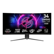 MSI Gaming monitor MPG 346CQRF X24, 34" Rapid VA zakřivený/3440x1440 (UWQHD)/240Hz/0,5ms/2xHDMI/DP/USB-A,B,C/Výšk.nastav