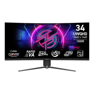 MSI Gaming monitor MPG 346CQRF X24, 34" Rapid VA zakřivený/3440x1440 (UWQHD)/240Hz/0,5ms/2xHDMI/DP/USB-A,B,C/Výšk.nastav MSI Gaming monitor MPG 346CQRF X24, 34" Rapid VA zakřivený/3440x1440 (UWQHD)/240Hz/0,5ms/2xHDMI/DP/USB-A,B,C/Výšk.nastav