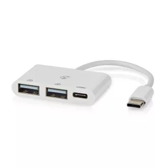 Nedis CCGB60250BK01 - USB hub | 1x USB-A | 3x USB A Zásuvka | 5 Portů port(s) | USB 2.0 | Napájení z USB | SD & MicroSD