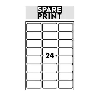 SPARE PRINT PREMIUM Samolepicí etikety bílé, 100 archů A4 v krabici (1arch/24x etiketa 68x36mm) SPARE PRINT PREMIUM Samolepicí etikety bílé, 100 archů A4 v krabici (1arch/24x etiketa 68x36mm)