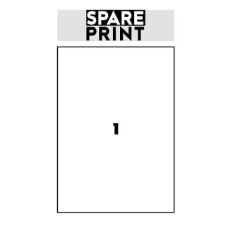 SPARE PRINT PREMIUM Samolepicí etikety bílé, 100 archů A4 v krabici (1arch/1x etiketa 210x297mm) SPARE PRINT PREMIUM Samolepicí etikety bílé, 100 archů A4 v krabici (1arch/1x etiketa 210x297mm)