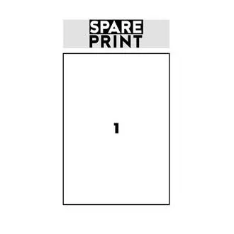 SPARE PRINT PREMIUM Samolepicí etikety bílé, 100 archů A4 v krabici (1arch/1x etiketa 210x297mm) SPARE PRINT PREMIUM Samolepicí etikety bílé, 100 archů A4 v krabici (1arch/1x etiketa 210x297mm)