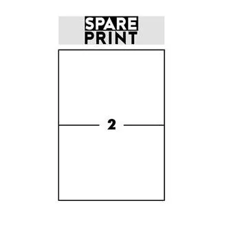 SPARE PRINT PREMIUM Samolepicí etikety bílé, 100 archů A4 v krabici (1arch/2x etiketa 210x148,5mm) SPARE PRINT PREMIUM Samolepicí etikety bílé, 100 archů A4 v krabici (1arch/2x etiketa 210x148,5mm)