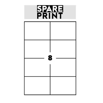 SPARE PRINT PREMIUM Samolepicí etikety bílé, 100 archů A4 v krabici (1arch/8x etiketa 105x74mm) SPARE PRINT PREMIUM Samolepicí etikety bílé, 100 archů A4 v krabici (1arch/8x etiketa 105x74mm)
