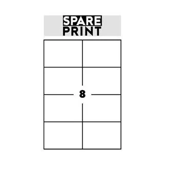 SPARE PRINT PREMIUM Samolepicí etikety bílé, 100 archů A4 v krabici (1arch/8x etiketa 105x74mm) SPARE PRINT PREMIUM Samolepicí etikety bílé, 100 archů A4 v krabici (1arch/8x etiketa 105x74mm)