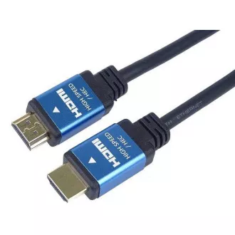 PremiumCord Ultra HDTV 4K@60Hz kabel HDMI 2.0b kovové+zlacené konektory 0,5m