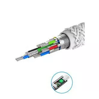 SWISSTEN DATOVÝ KABEL KEVLAR USB / USB-C 1,5 M BÍLÝ SWISSTEN DATOVÝ KABEL KEVLAR USB / USB-C 1,5 M BÍLÝ