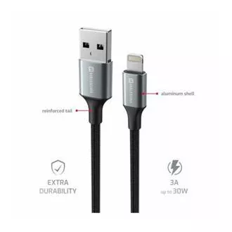 SWISSTEN DATOVÝ KABEL TEXTILE II USB / LIGHTNING 1,5 M ČERNÝ SWISSTEN DATOVÝ KABEL TEXTILE II USB / LIGHTNING 1,5 M ČERNÝ