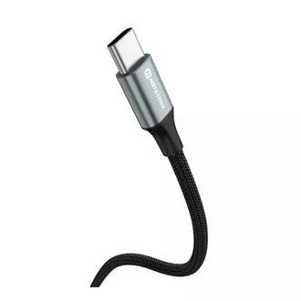 SWISSTEN DATOVÝ KABEL TEXTILE II USB-C / USB-C 1,5 M ČERNÝ SWISSTEN DATOVÝ KABEL TEXTILE II USB-C / USB-C 1,5 M ČERNÝ