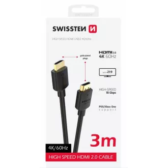 SWISSTEN KABEL HDMI NA HDMI 4K 60Hz 3,0 M PVC SWISSTEN KABEL HDMI NA HDMI 4K 60Hz 3,0 M PVC