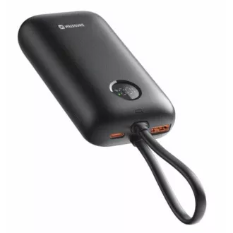 SWISSTEN POWER BANK VOLTBOX 35W 10000 mAh S INTEGROVANÝMI KABELY USB-C A LIGHTNING ČERNÁ SWISSTEN POWER BANK VOLTBOX 35W 10000 mAh S INTEGROVANÝMI KABELY USB-C A LIGHTNING ČERNÁ