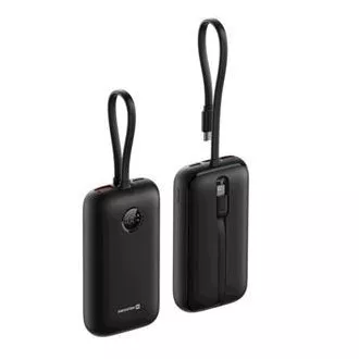 SWISSTEN POWER BANK VOLTBOX 35W 10000 mAh S INTEGROVANÝMI KABELY USB-C A LIGHTNING ČERNÁ SWISSTEN POWER BANK VOLTBOX 35W 10000 mAh S INTEGROVANÝMI KABELY USB-C A LIGHTNING ČERNÁ