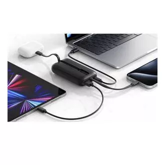 SWISSTEN POWER BANK VOLTBOX 35W 10000 mAh S INTEGROVANÝMI KABELY USB-C A LIGHTNING ČERNÁ SWISSTEN POWER BANK VOLTBOX 35W 10000 mAh S INTEGROVANÝMI KABELY USB-C A LIGHTNING ČERNÁ