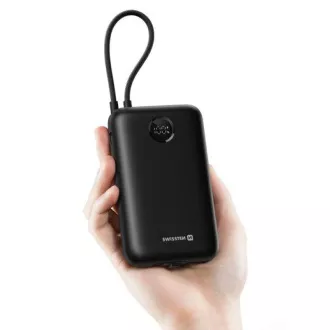 SWISSTEN POWER BANK VOLTBOX 35W 20000 mAh S INTEGROVANÝMI KABELY USB-C A LIGHTNING ČERNÁ SWISSTEN POWER BANK VOLTBOX 35W 20000 mAh S INTEGROVANÝMI KABELY USB-C A LIGHTNING ČERNÁ