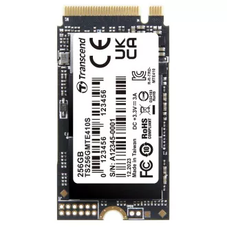 TRANSCEND MTE410S 256GB SSD disk M.2 2242, NVMe PCIe Gen4 x4 3300MB/s R 1600MB/s W TRANSCEND MTE410S 256GB SSD disk M.2 2242, NVMe PCIe Gen4 x4 3300MB/s R 1600MB/s W