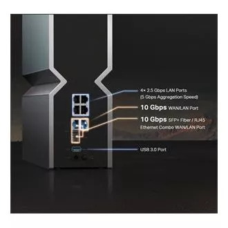 TP-Link Archer BE800 - BE19000 WiFi 7 router, 1x 10GWAN, 4x 2.5GLAN, 1x 10GLAN/SFP+, USB, 2,4/5/6GHz, HomeShield, EasyMesh TP-Link Archer BE800 - BE19000 WiFi 7 router, 1x 10GWAN, 4x 2.5GLAN, 1x 10GLAN/SFP+, USB, 2,4/5/6GHz, HomeShield, EasyMesh