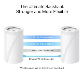 TP-Link Deco BE85(1-pack) BE19000 Třípásmový systém Mesh WiFi 7, 1x 10GLAN, 2x 2.5GLAN, 1x 10GLAN/SFP+, USB, 2,4/5/6GHz, HomeShiel TP-Link Deco BE85(1-pack) BE19000 Třípásmový systém Mesh WiFi 7, 1x 10GLAN, 2x 2.5GLAN, 1x 10GLAN/SFP+, USB, 2,4/5/6GHz, HomeShiel