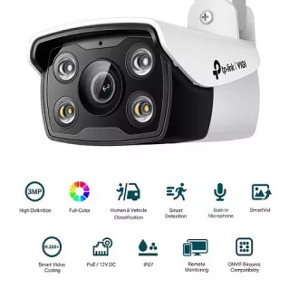 TP-Link VIGI C330(6mm) Bullet kamera, 3MP, 6mm TP-Link VIGI C330(6mm) Bullet kamera, 3MP, 6mm