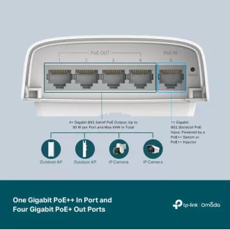 TP-Link SG2005P-PD Smart Switch, 4x GLan s PoE, 1x GLAN s PoE-in, 90W, Omada SDN TP-Link SG2005P-PD Smart Switch, 4x GLan s PoE, 1x GLAN s PoE-in, 90W, Omada SDN