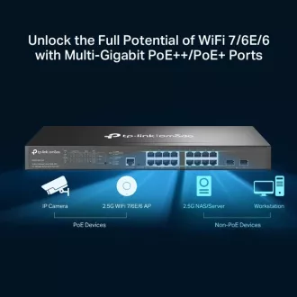 TP-Link SG3218XP-M2 Switch 8x 2,5GLan/PoE, 8x 2,5GLan, 2x 10GSFP+, 240W, Omada SDN