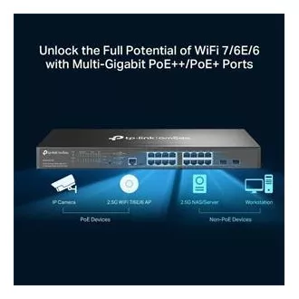 TP-Link SG3218XP-M2 Switch 8x 2,5GLan/PoE, 8x 2,5GLan, 2x 10GSFP+, 240W, Omada SDN