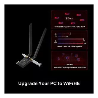 TP-Link Archer TXE72E - AXE5400 Wi-Fi 6E Bluetooth 5.3 PCIe adaptér TP-Link Archer TXE72E - AXE5400 Wi-Fi 6E Bluetooth 5.3 PCIe adaptér