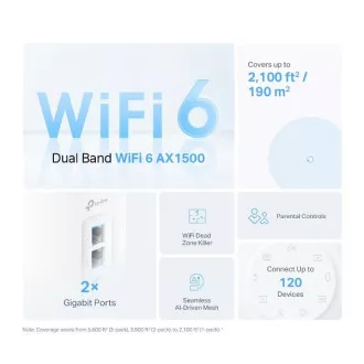 TP-Link Deco X10(2-pack) - AX1500 Meshový Wi-Fi 6 systém pro chytré domácnosti - Rodičovská kontrola - (2-pack) TP-Link Deco X10(2-pack) - AX1500 Meshový Wi-Fi 6 systém pro chytré domácnosti - Rodičovská kontrola - (2-pack)