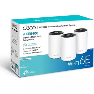 TP-Link Deco XE75 Pro(3-pack) - Multi-Gig 2,5 Gbps AXE5400 třípásmový Meshový Wi-Fi 6E systém, HomeShield (3-pack)