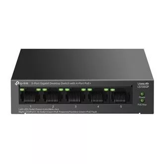 TP-Link LS105GP Switch 1x GLAN, 4x GLAN s PoE+, 65W
