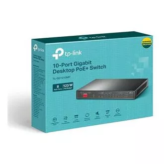 TP-Link TL-SG1210MP Gigabitový Switch 8xGLAN 2xGLAN Uplink 1xSFP PoE+ 123W