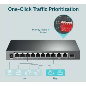TP-Link TL-SG1210MP Gigabitový Switch 8xGLAN 2xGLAN Uplink 1xSFP PoE+ 123W
