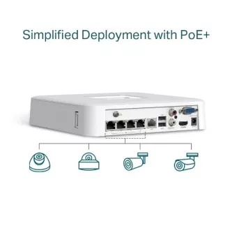 TP-LINK Záznamové zařízení VIGI NVR1104H-4P 4 kanálů, 4x Lan s PoE, 2x USB TP-LINK Záznamové zařízení VIGI NVR1104H-4P 4 kanálů, 4x Lan s PoE, 2x USB