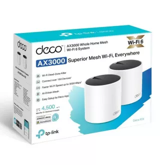TP-Link Deco X55(2-pack) - AX3000 Wi-Fi 6 Mesh systém pro pokrytí celé domácnosti - HomeShield - (2-pack) TP-Link Deco X55(2-pack) - AX3000 Wi-Fi 6 Mesh systém pro pokrytí celé domácnosti - HomeShield - (2-pack)