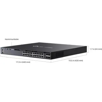 TP-Link SG6428XHP Omada 24 portový gigabitový RJ45 stackable L3 PoE+ switch, 720 W total PoE budget TP-Link SG6428XHP Omada 24 portový gigabitový RJ45 stackable L3 PoE+ switch, 720 W total PoE budget