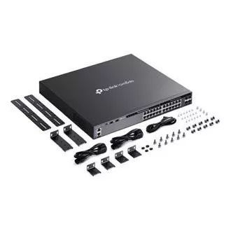 TP-Link SG6428X Omada 24 portový gigabitový RJ45 stackable L3 switch, 4×10 Gbps SFP+ sloty TP-Link SG6428X Omada 24 portový gigabitový RJ45 stackable L3 switch, 4×10 Gbps SFP+ sloty