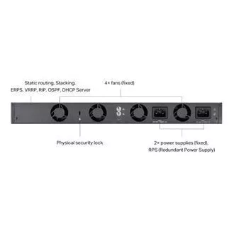 TP-Link SG6428X Omada 24 portový gigabitový RJ45 stackable L3 switch, 4×10 Gbps SFP+ sloty TP-Link SG6428X Omada 24 portový gigabitový RJ45 stackable L3 switch, 4×10 Gbps SFP+ sloty