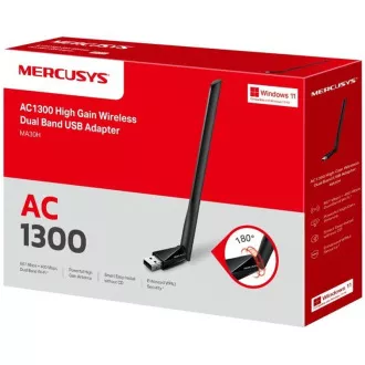 MERCUSYS MA30H - AC1300 Bezdrátový dvoupásmový USB adaptér - anténa, s vysokým ziskem MERCUSYS MA30H - AC1300 Bezdrátový dvoupásmový USB adaptér - anténa, s vysokým ziskem