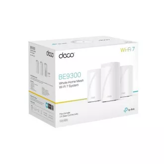 TP-Link Deco BE65(3-pack) BE9300 Třípásmový systém Mesh WiFi 7 pro celou domácnost, 4x 2.5GLAN, USB, 2,4/5/6GHz, HomeShi TP-Link Deco BE65(3-pack) BE9300 Třípásmový systém Mesh WiFi 7 pro celou domácnost, 4x 2.5GLAN, USB, 2,4/5/6GHz, HomeShi
