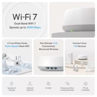TP-Link Deco BE25(1-pack) - BE3600 Systém Mesh WiFi 7 pro celou domácnost TP-Link Deco BE25(1-pack) - BE3600 Systém Mesh WiFi 7 pro celou domácnost