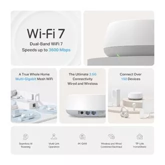 TP-Link Deco BE25(1-pack) - BE3600 Systém Mesh WiFi 7 pro celou domácnost TP-Link Deco BE25(1-pack) - BE3600 Systém Mesh WiFi 7 pro celou domácnost