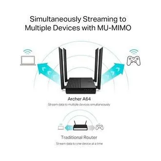 TP-Link Archer A64 - AC1200 Wireless MU-MIMO WiFi Router TP-Link Archer A64 - AC1200 Wireless MU-MIMO WiFi Router
