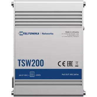 Teltonika PoE+ Unmanaged Switch 8, 10/100/1000, 2x SFP ports - TSW200