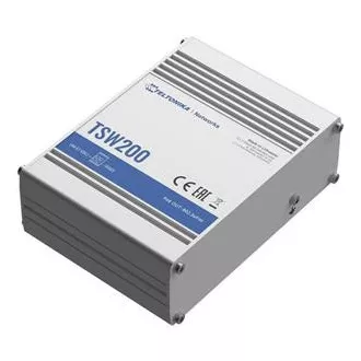 Teltonika PoE+ Unmanaged Switch 8, 10/100/1000, 2x SFP ports - TSW200